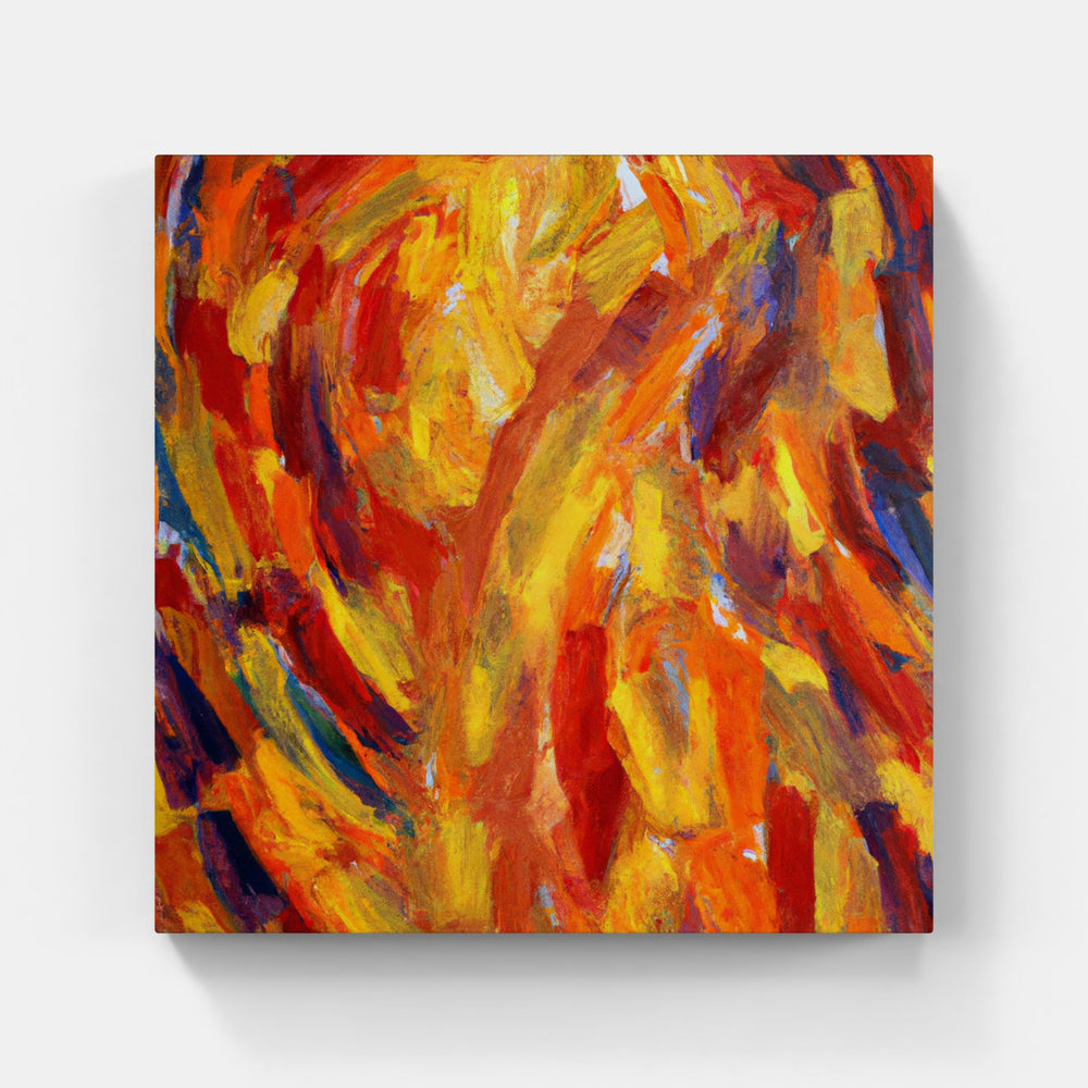 Orange time flies-Canvas-artwall-Artwall