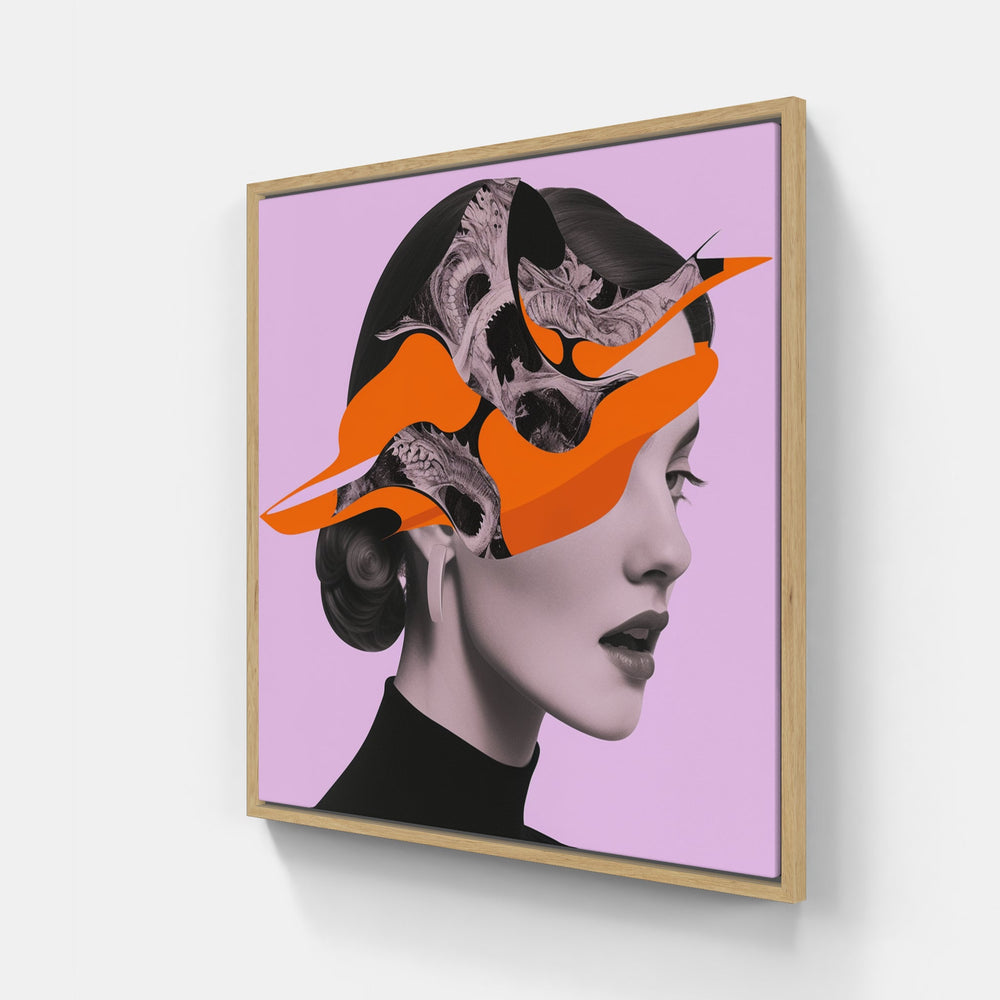 Minimalist Collage Melody-Canvas-artwall-20x20 cm-Wood-Artwall