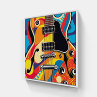 Enchanting Guitar Embrace-Canvas-artwall-20x20 cm-White-Artwall