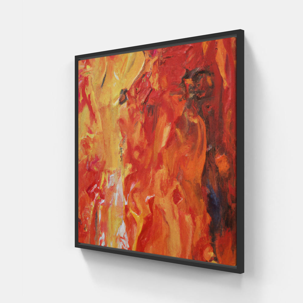 Orange never late-Canvas-artwall-20x20 cm-Black-Artwall