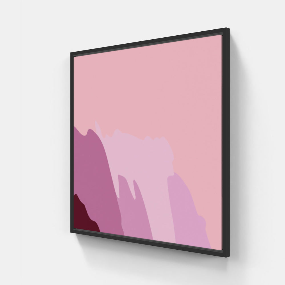 Pink blossom wings soar-Canvas-artwall-20x20 cm-Black-Fine Paper-Artwall
