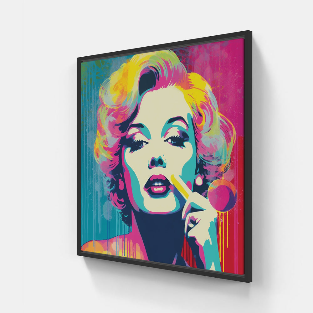 Marilyn Monroe Pop-Canvas-artwall-20x20 cm-Black-Artwall