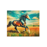 Cheval galope sautant- Tableau aluminium