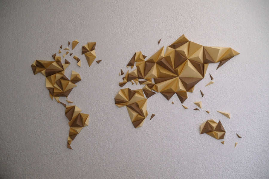 Autumn Paper World Map