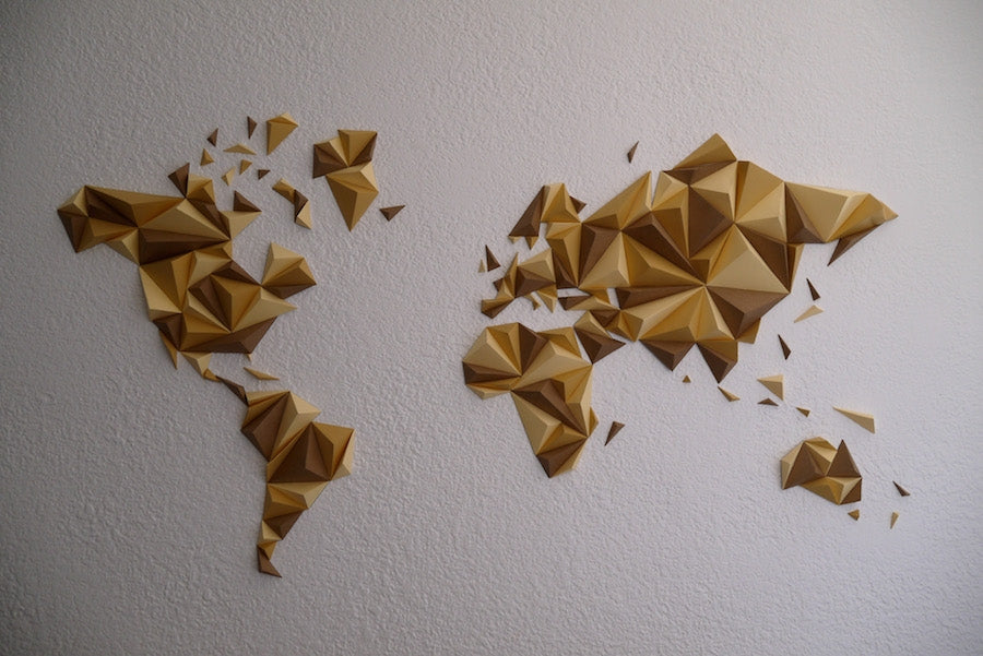 Autumn Paper World Map
