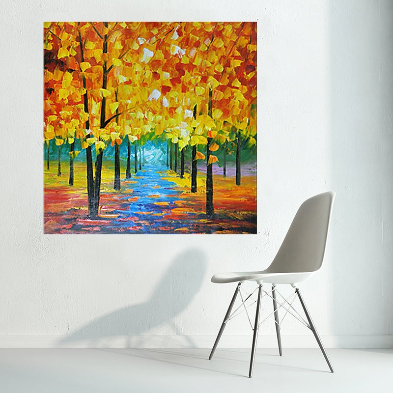 Modern Painting Forest Landscape