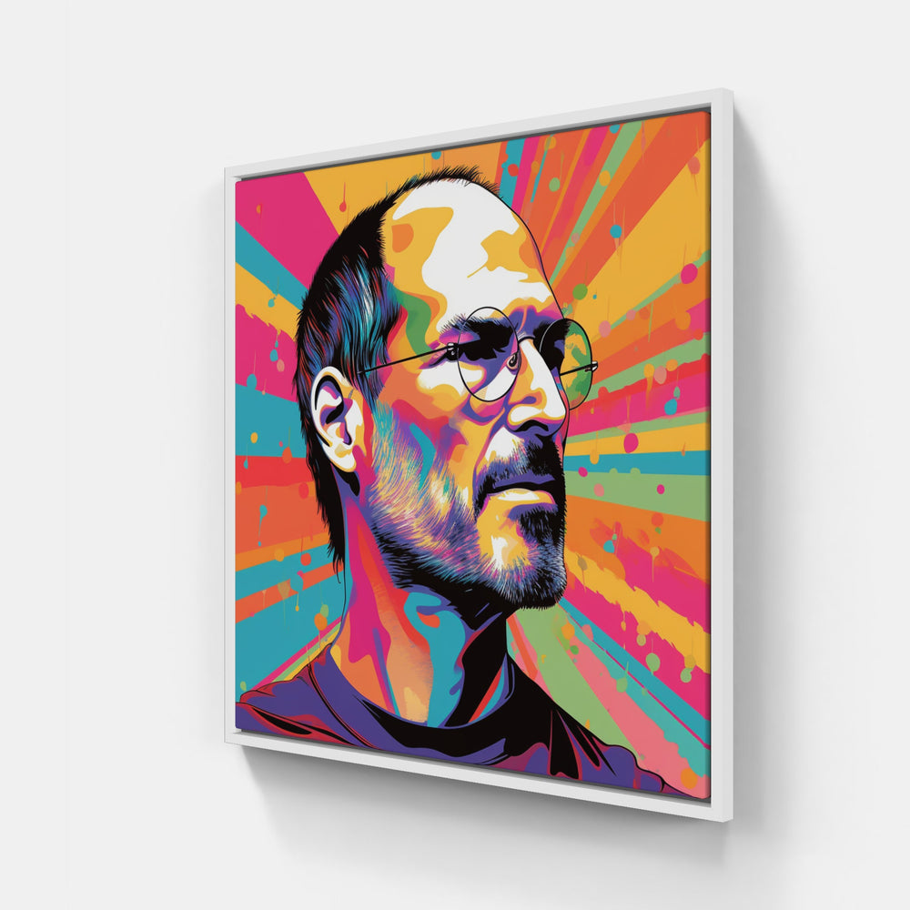 Steve Jobs-Canvas-artwall-20x20 cm-White-Artwall