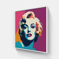 Marilyn Monroe Pop style-Canvas-artwall-20x20 cm-White-Artwall