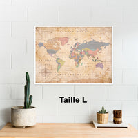 Vintage World Map Decoration