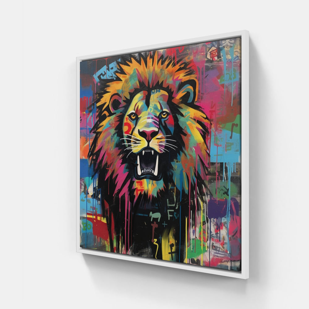 Lion Roar Pride-Canvas-artwall-20x20 cm-White-Artwall