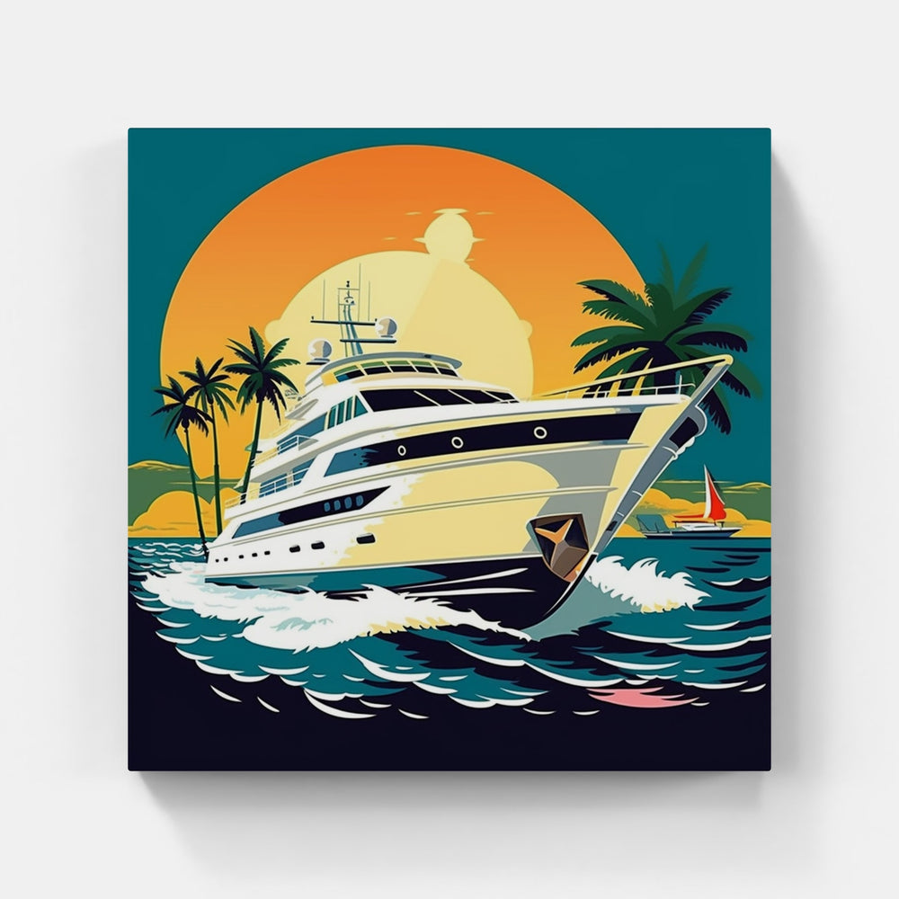 Sailing into Bliss Serene Yacht-Canvas-artwall-Artwall