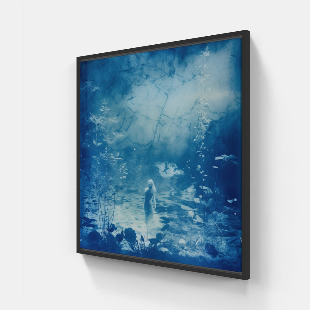 Cyanotype Legacy Preserved-Canvas-artwall-20x20 cm-Black-Artwall