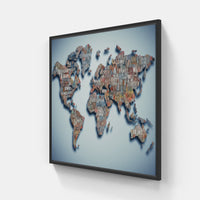 Enigmatic World Insights-Canvas-artwall-20x20 cm-Black-Artwall