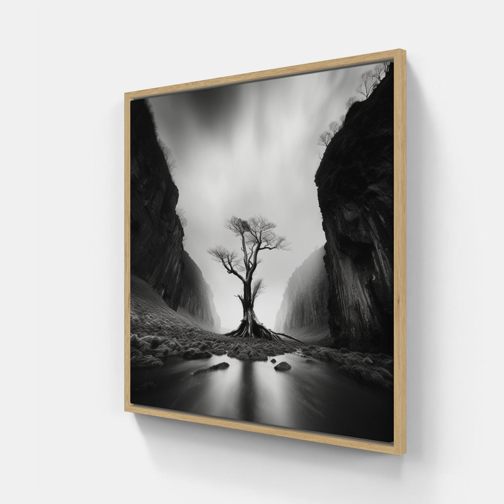 Graceful Black & White Symphony-Canvas-artwall-Artwall