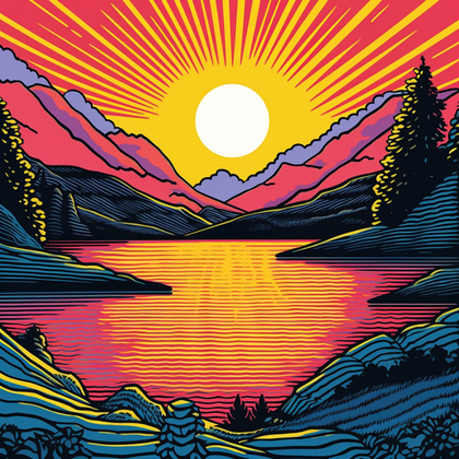 Picturesque Sunset Haven-Canvas-artwall-Artwall