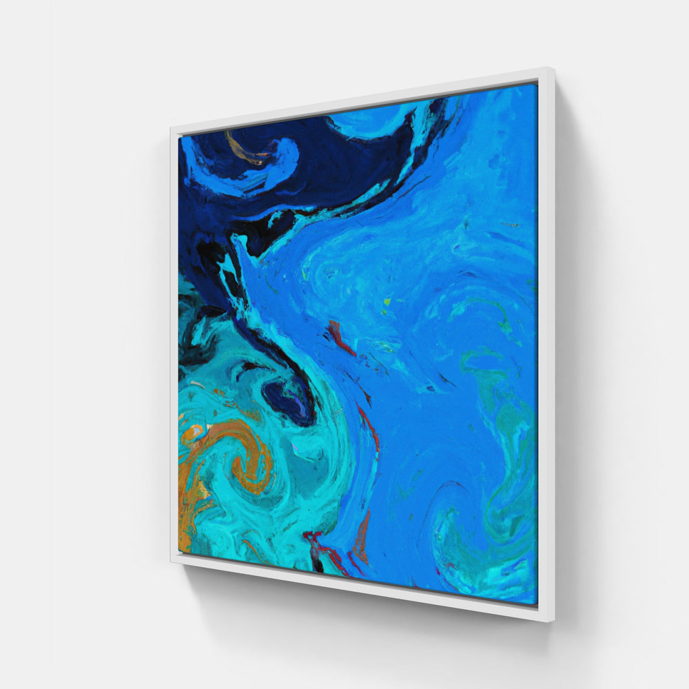 Blue time fades away-Canvas-artwall-20x20 cm-White-Artwall
