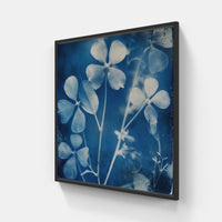 Nostalgic Cyanotype Memoirs-Canvas-artwall-20x20 cm-Black-Artwall