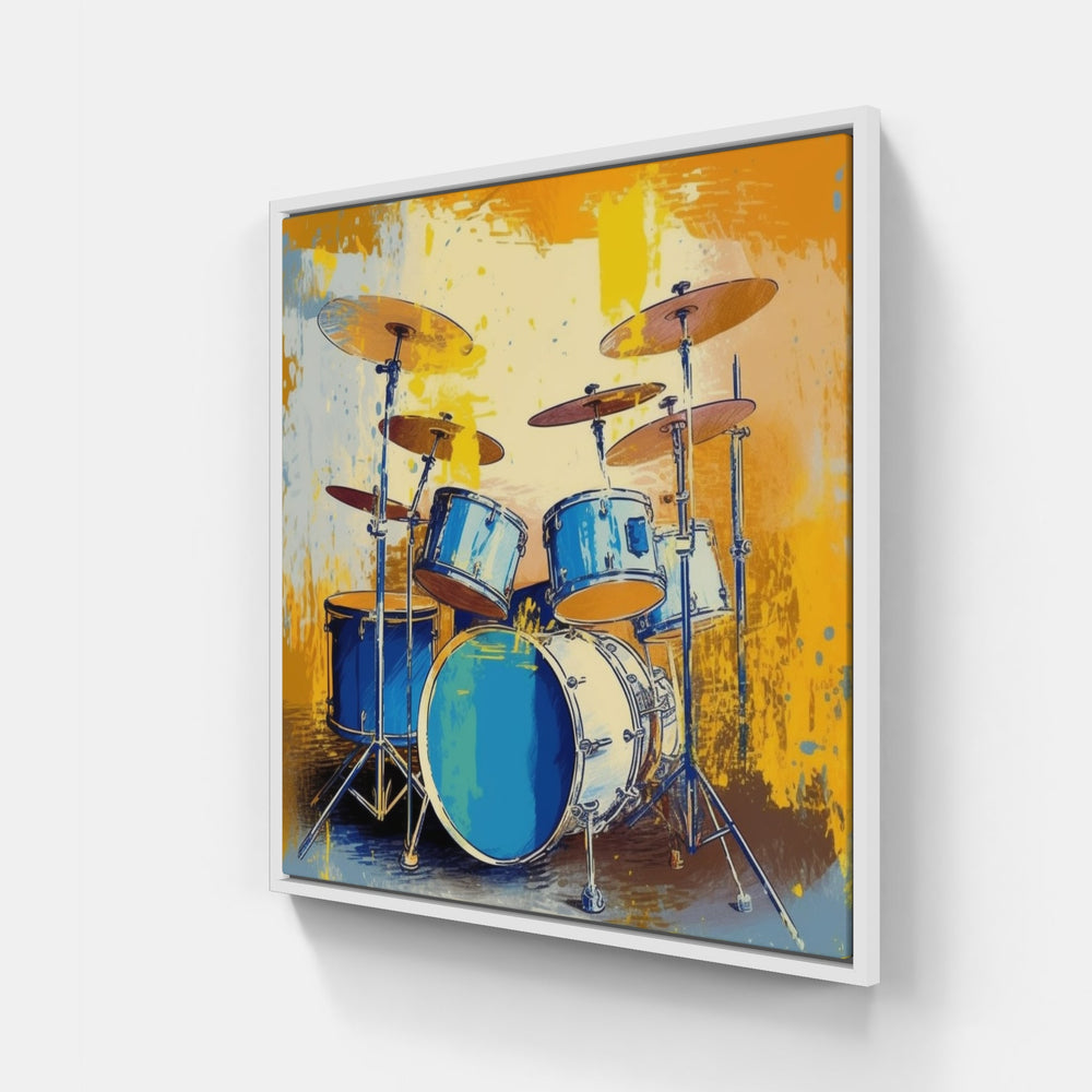 Mesmerizing Drum Patterns-Canvas-artwall-20x20 cm-White-Artwall