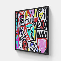Basquiat brighten onetime-Canvas-artwall-20x20 cm-Black-Artwall