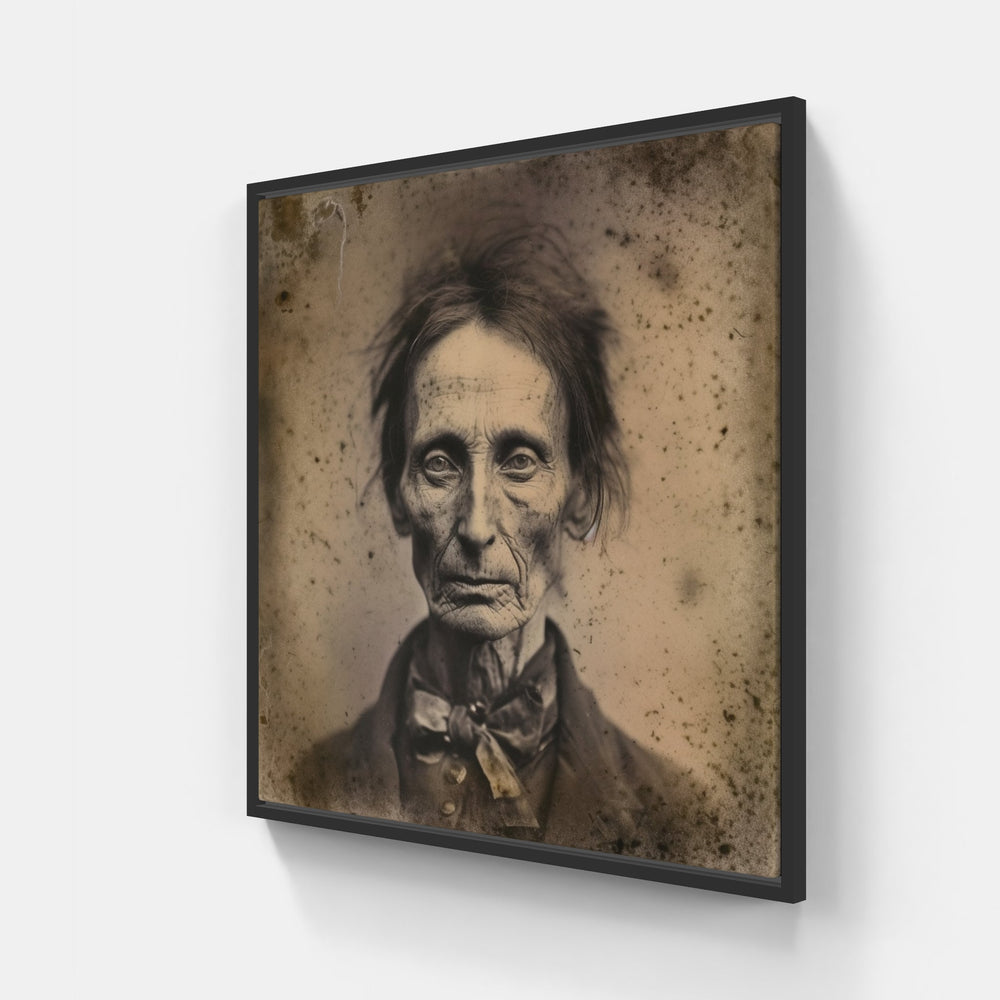 Enigmatic Daguerreotype Enchantment-Canvas-artwall-20x20 cm-Black-Artwall