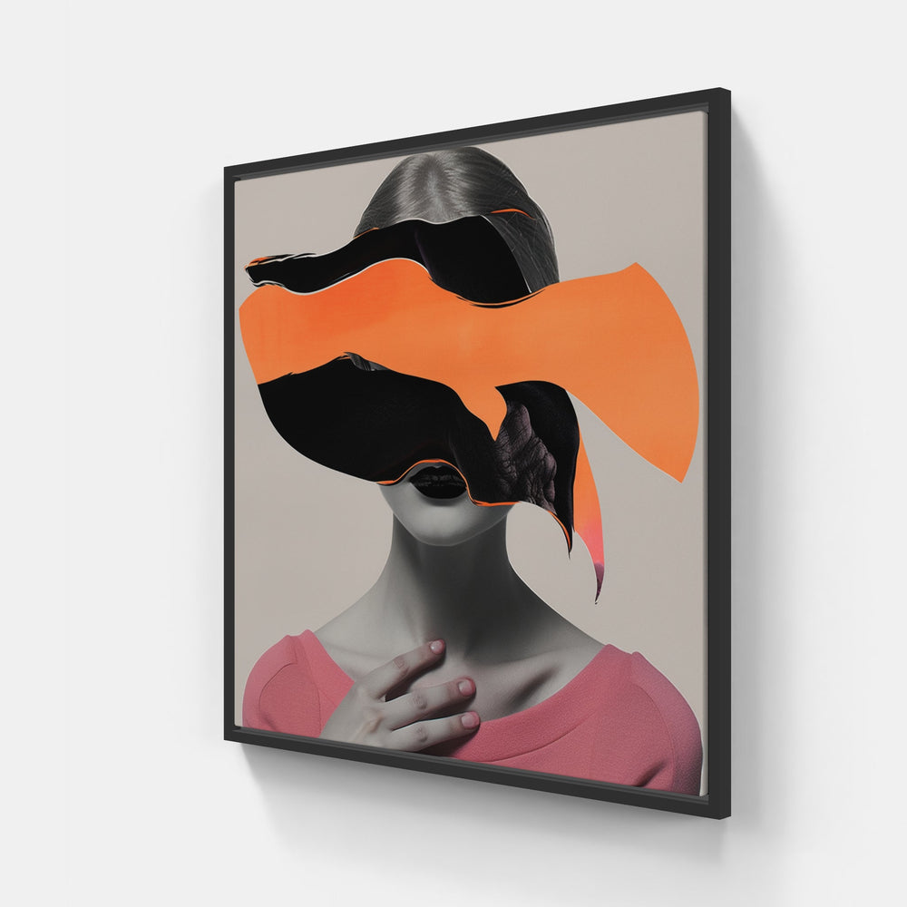 Abstract Collage Rhapsody-Canvas-artwall-20x20 cm-Black-Artwall