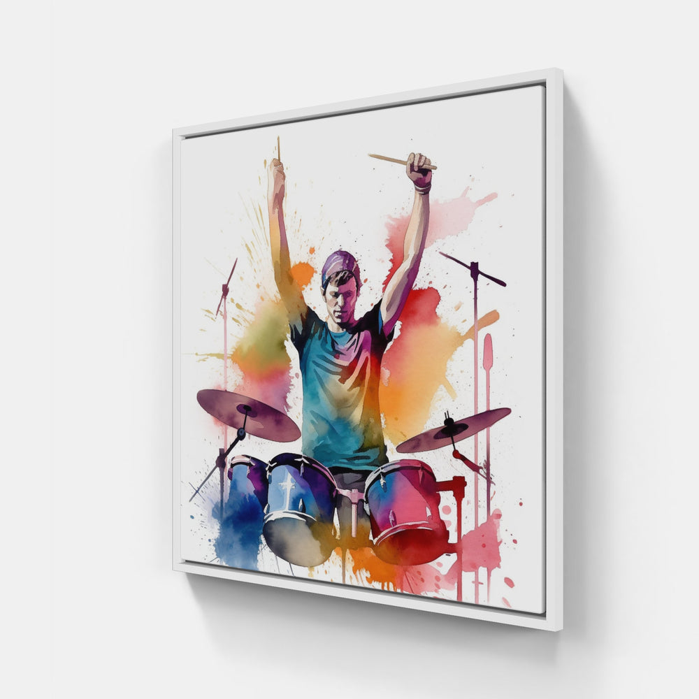 Rhythmic Drum Art-Canvas-artwall-20x20 cm-White-Artwall