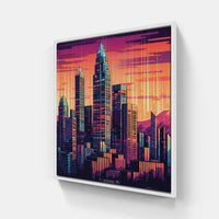 Illuminated Skyline Magic-Canvas-artwall-20x20 cm-White-Artwall