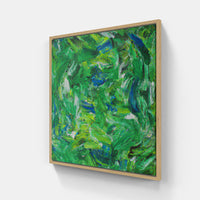 Green promise held-Canvas-artwall-20x20 cm-Wood-Artwall