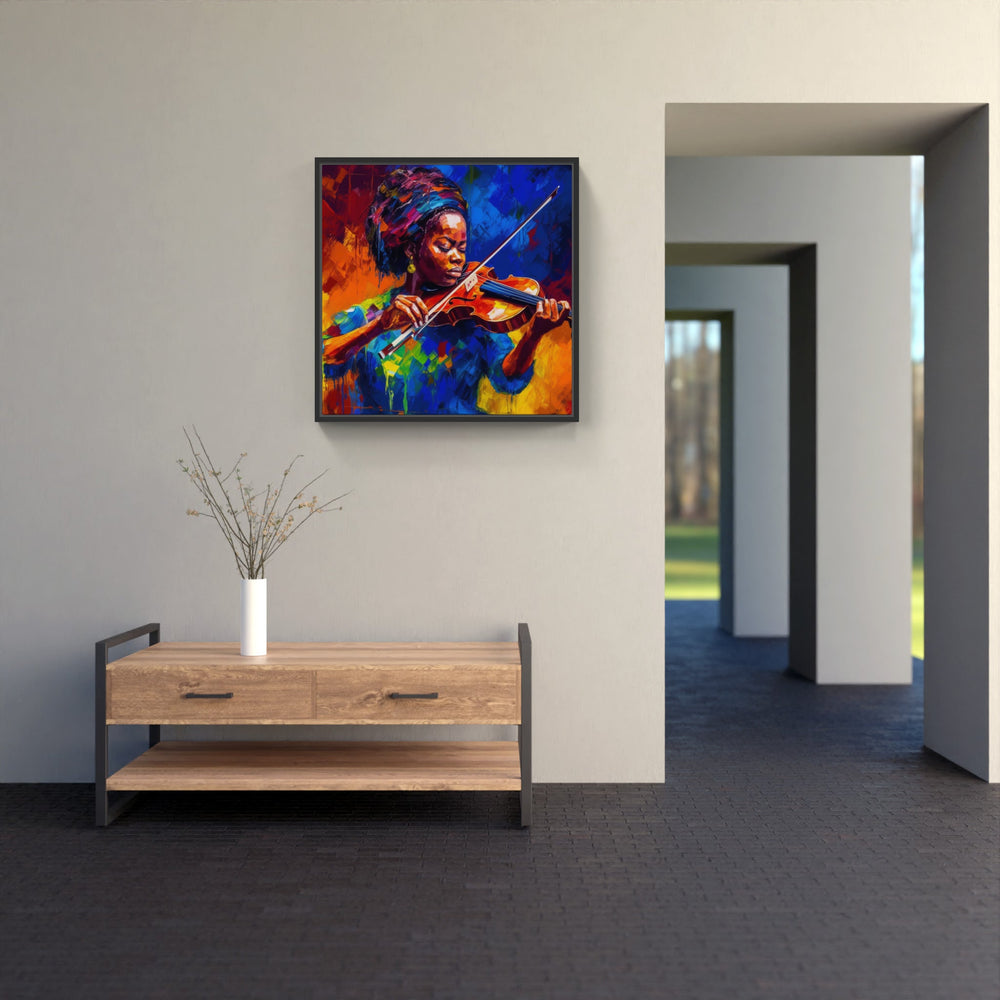 Rhythmic Violin Rhapsody-Canvas-artwall-Artwall