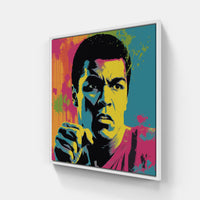 Ali Fight-Canvas-artwall-20x20 cm-White-Artwall