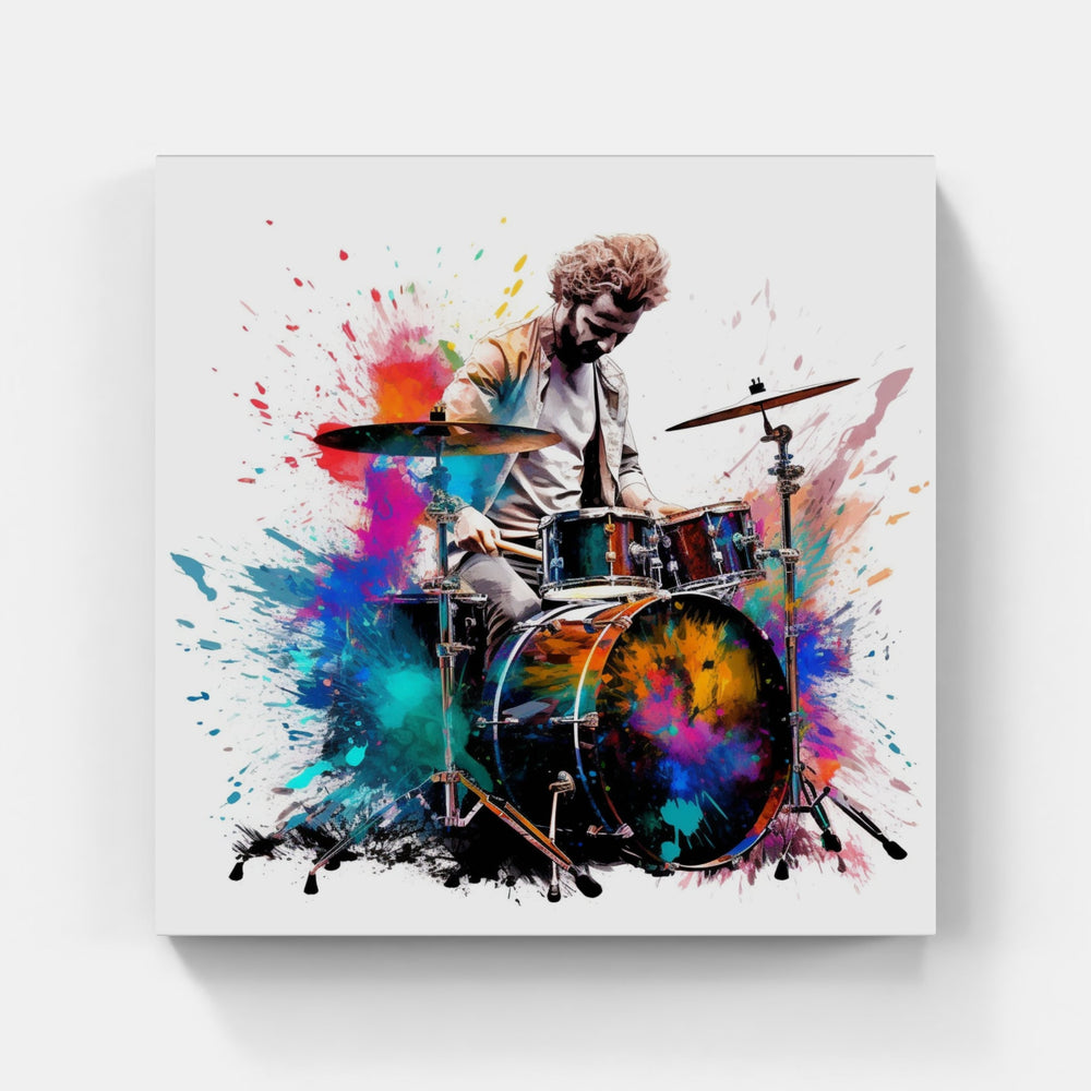 Energetic Drum Strokes-Canvas-artwall-Artwall