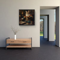 Cat and sing-Canvas-artwall-Artwall