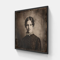 Enigmatic Daguerreotype Whispers-Canvas-artwall-20x20 cm-Black-Artwall