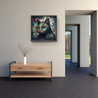 Cat meow purr fur-Canvas-artwall-Artwall