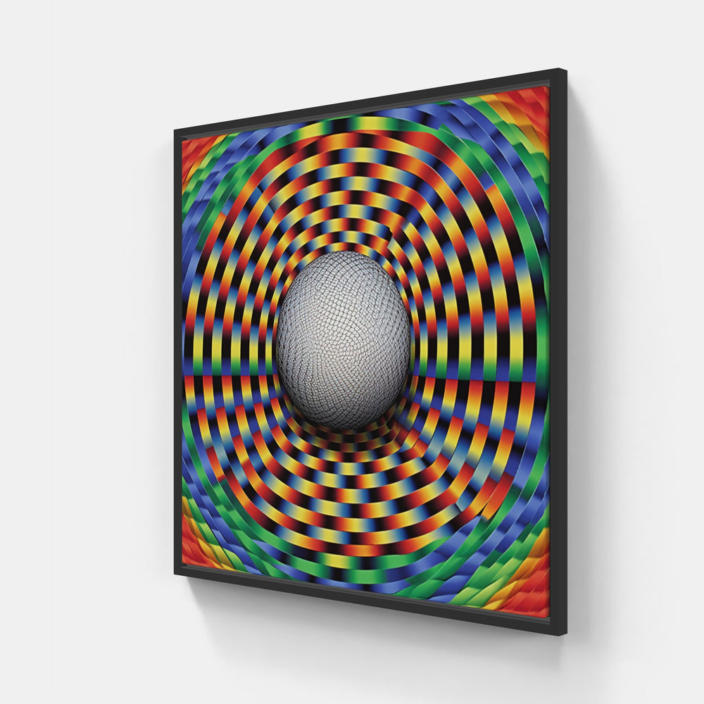 Optical Enigma Masterpieces-Canvas-artwall-20x20 cm-Black-Artwall