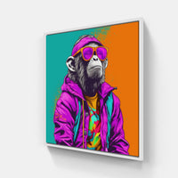 Energetic Monkey Art-Canvas-artwall-20x20 cm-White-Artwall