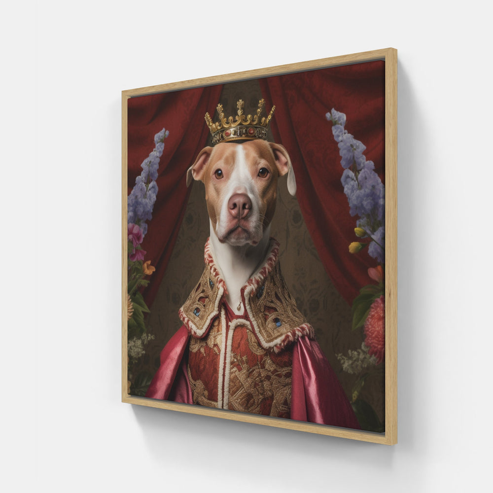 Dog joy life love-Canvas-artwall-20x20 cm-Wood-Artwall