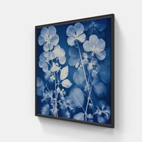 Evocative Cyanotype Odyssey-Canvas-artwall-20x20 cm-Black-Artwall