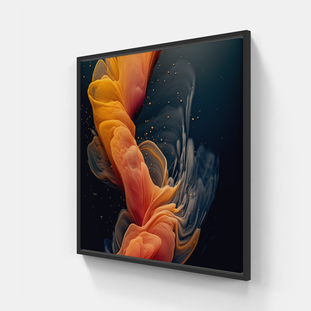 Sculpted Color Symphony-Canvas-artwall-40x40 cm-Black-Artwall