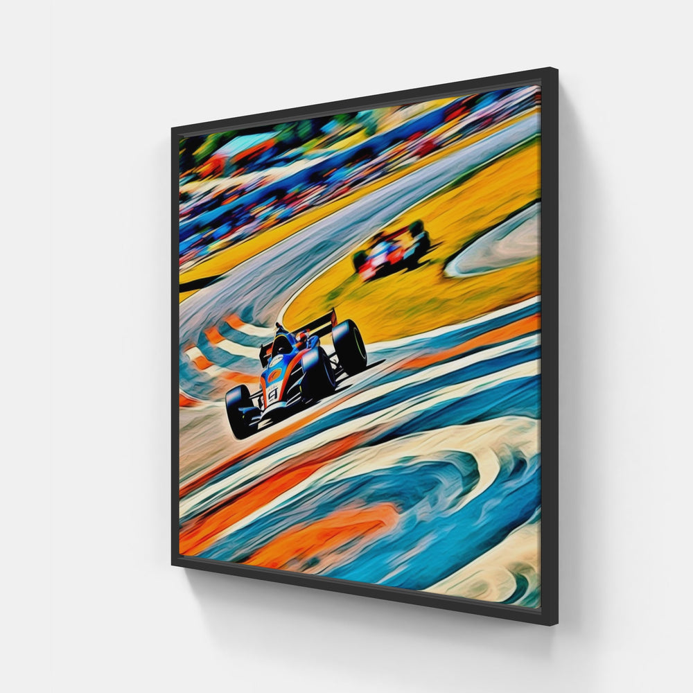 Adrenaline-Packed Formula 1 Canvas-Canvas-artwall-20x20 cm-Black-Artwall