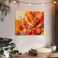 Cœur orange doux- Tableau aluminium