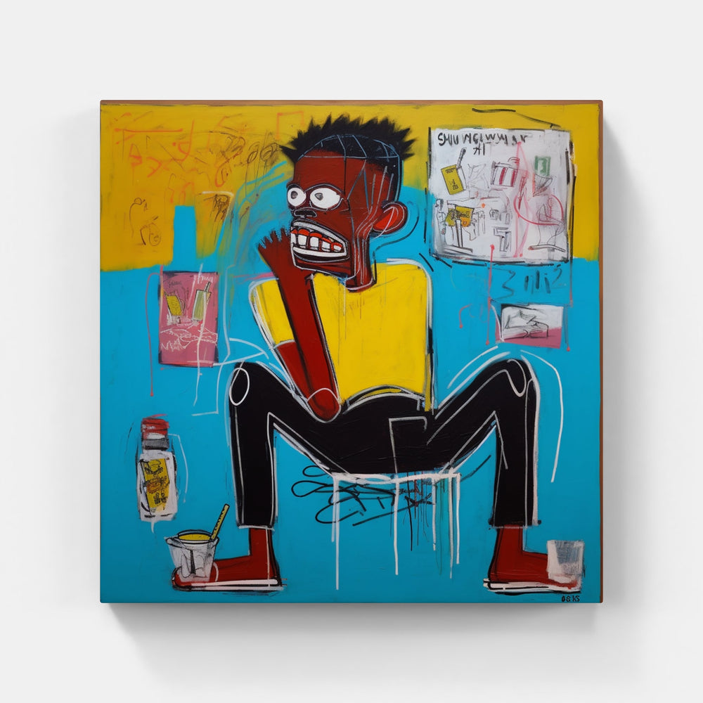 Abstract Basquiat Fusion-Canvas-artwall-Artwall
