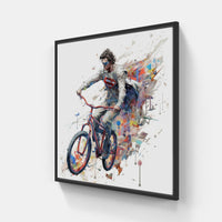 Bike Odyssey-Canvas-artwall-20x20 cm-Black-Artwall