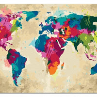 Painting by Number Colorful Map