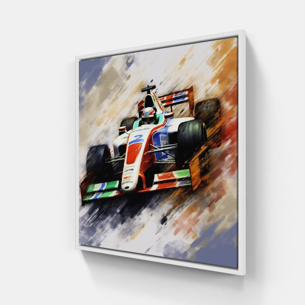 Racing Glory Formula 1 Style-Canvas-artwall-20x20 cm-White-Artwall