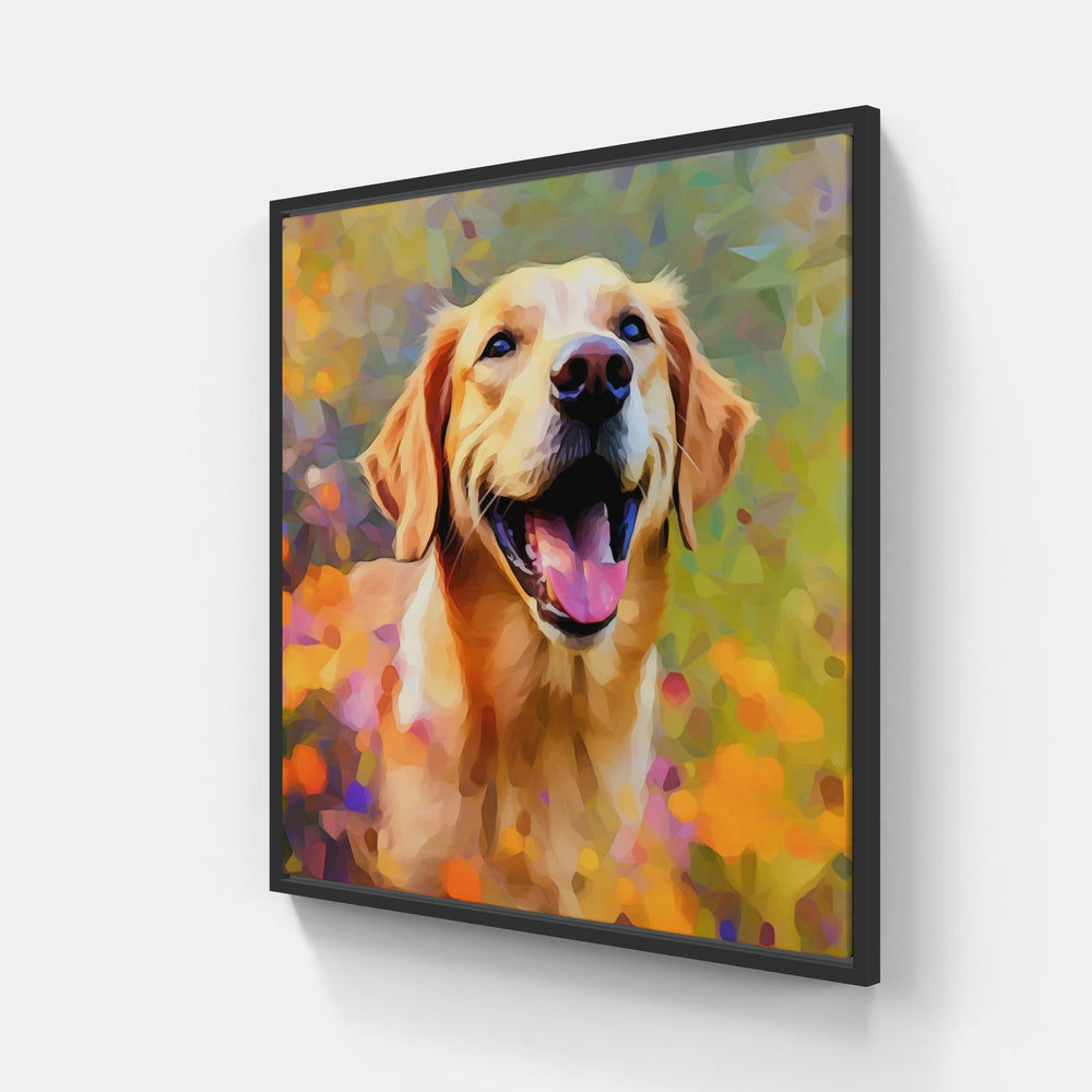 Tail Wagging-Canvas-artwall-20x20 cm-Black-Artwall