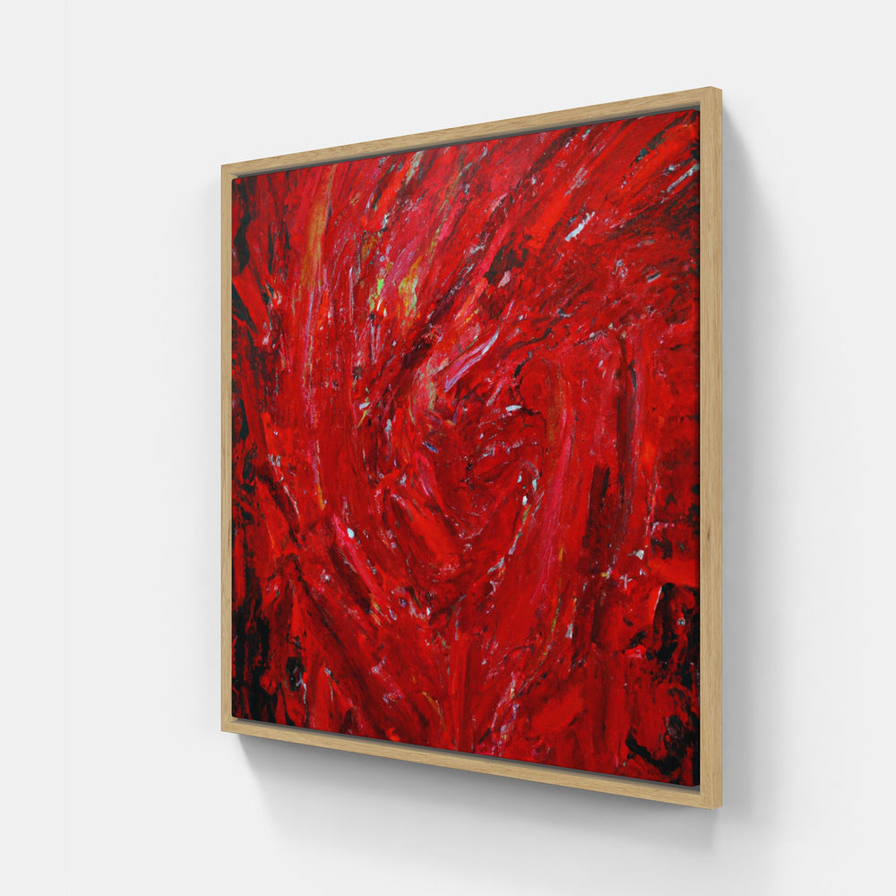 Red rose-Canvas-artwall-20x20 cm-Wood-Artwall