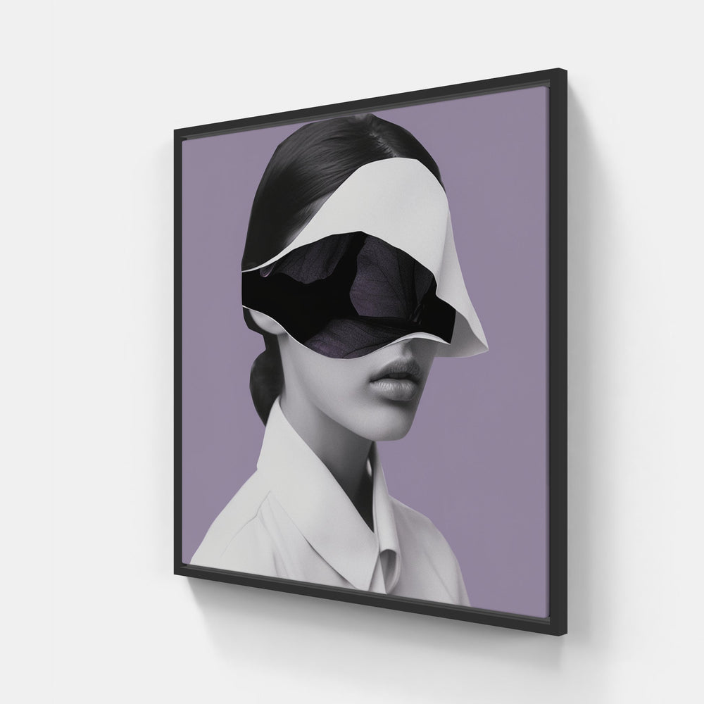 Surrealistic Collage Whirlwind-Canvas-artwall-20x20 cm-Black-Artwall