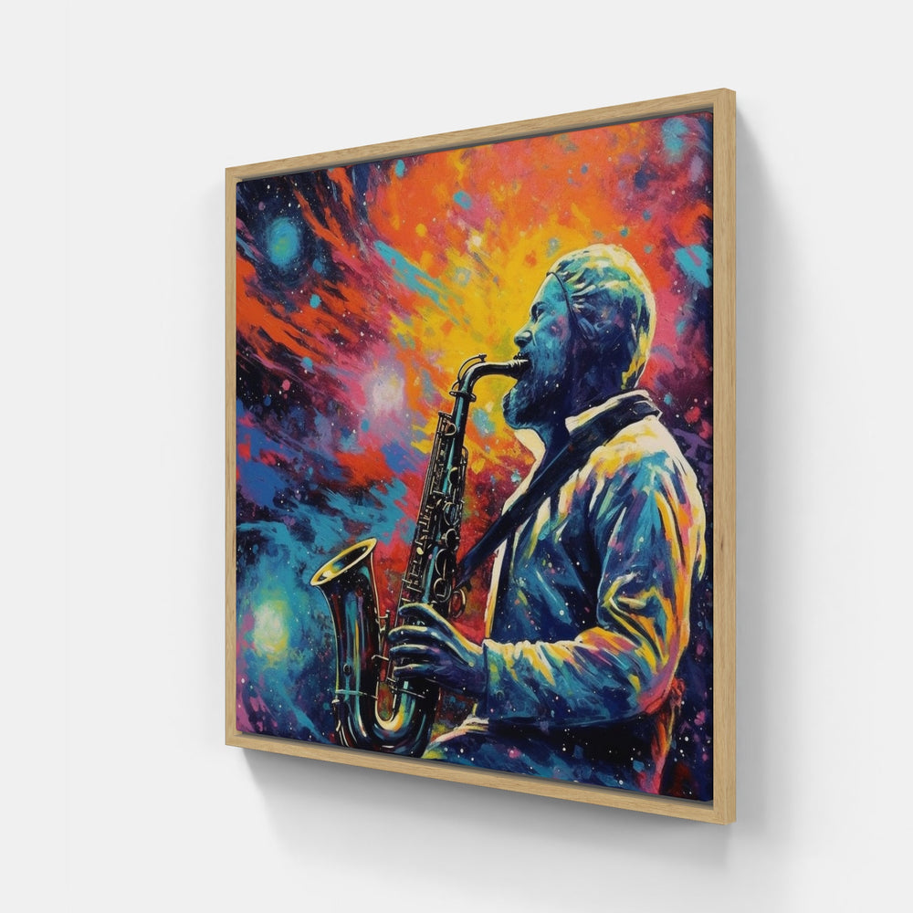 Harmonious Saxophone Serenity-Canvas-artwall-Artwall