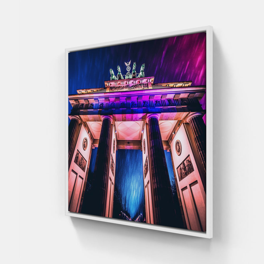 Berlin Lively Nightlife Canvas-Canvas-artwall-20x20 cm-White-Artwall